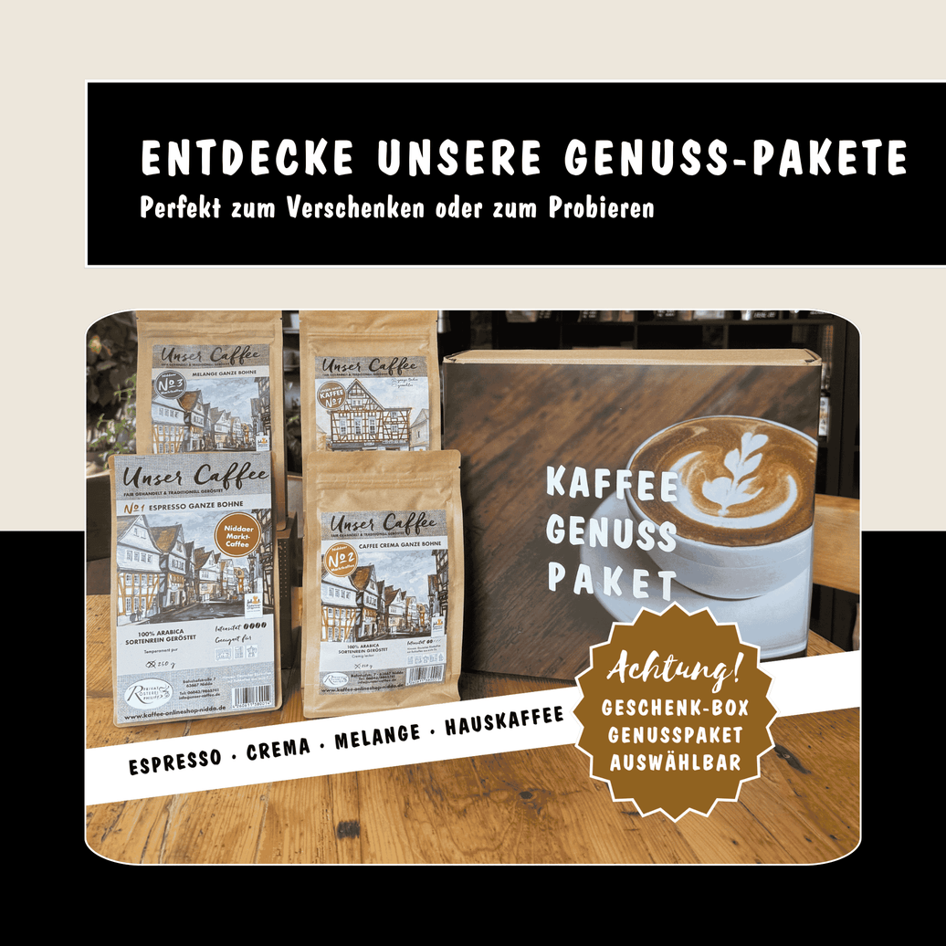 Unsere Genusspakete – Kaffeevielfalt zum Verschenken und Genießen