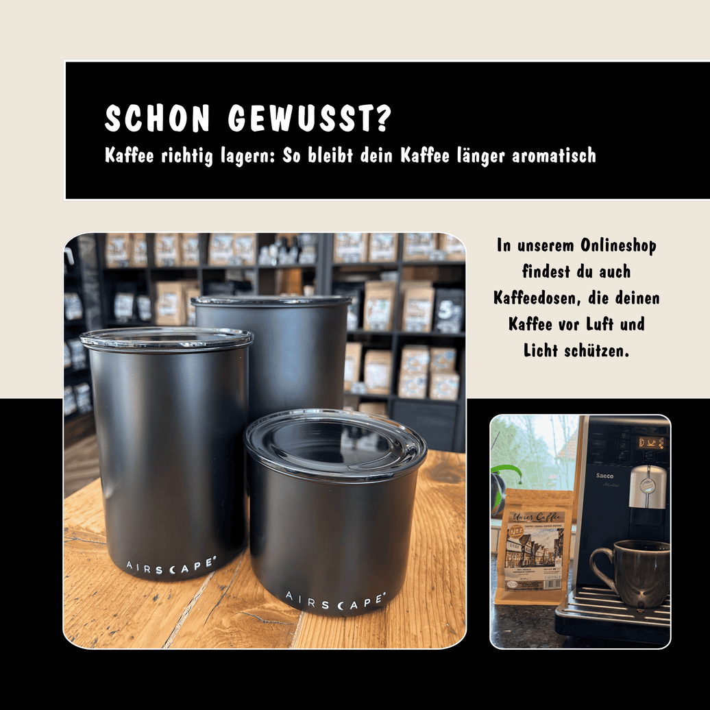 Airscape Dosen für die richtige Kaffee Lagerung