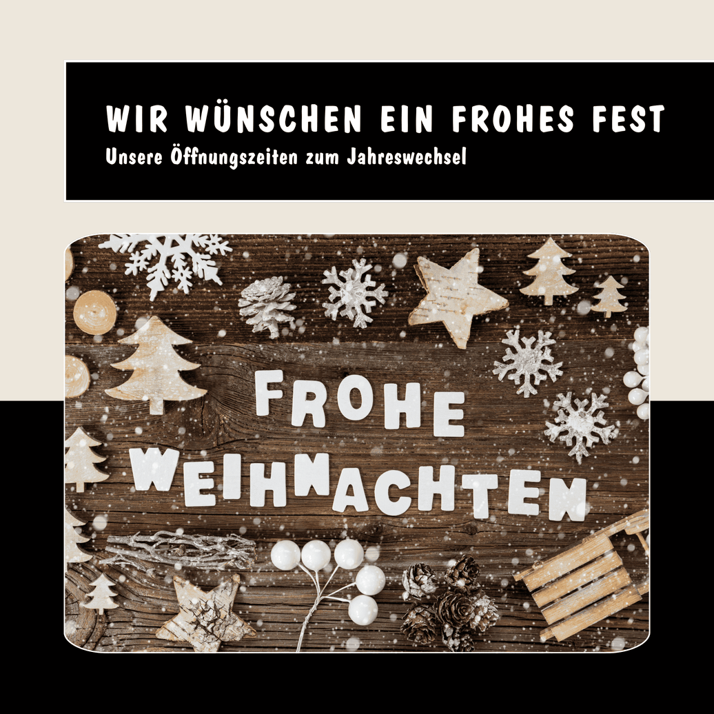 Blog Beitrag Weihnachtsgrüße und Öffnungszeiten