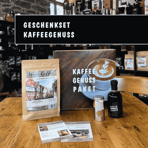 Perfektes Set für Kaffeeliebhaber - Privatrösterei Philipp - Bohnen - Geschenk - Geschenkset für Kaffeeliebhaber mit handwerklich gerösteten Bohnen, Filterkaffee und Rösterei-Design aus Deutschland.