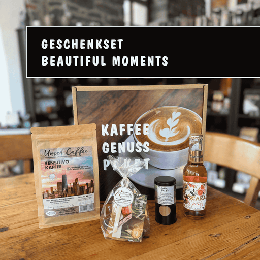 Kaffeegeschenk Beautiful Moments - Privatrösterei Philipp - Bohnen - Geschenkset Beautyful Moments mit handwerklich gerösteten Kaffeebohnen und Premium Kaffee aus Deutschland.