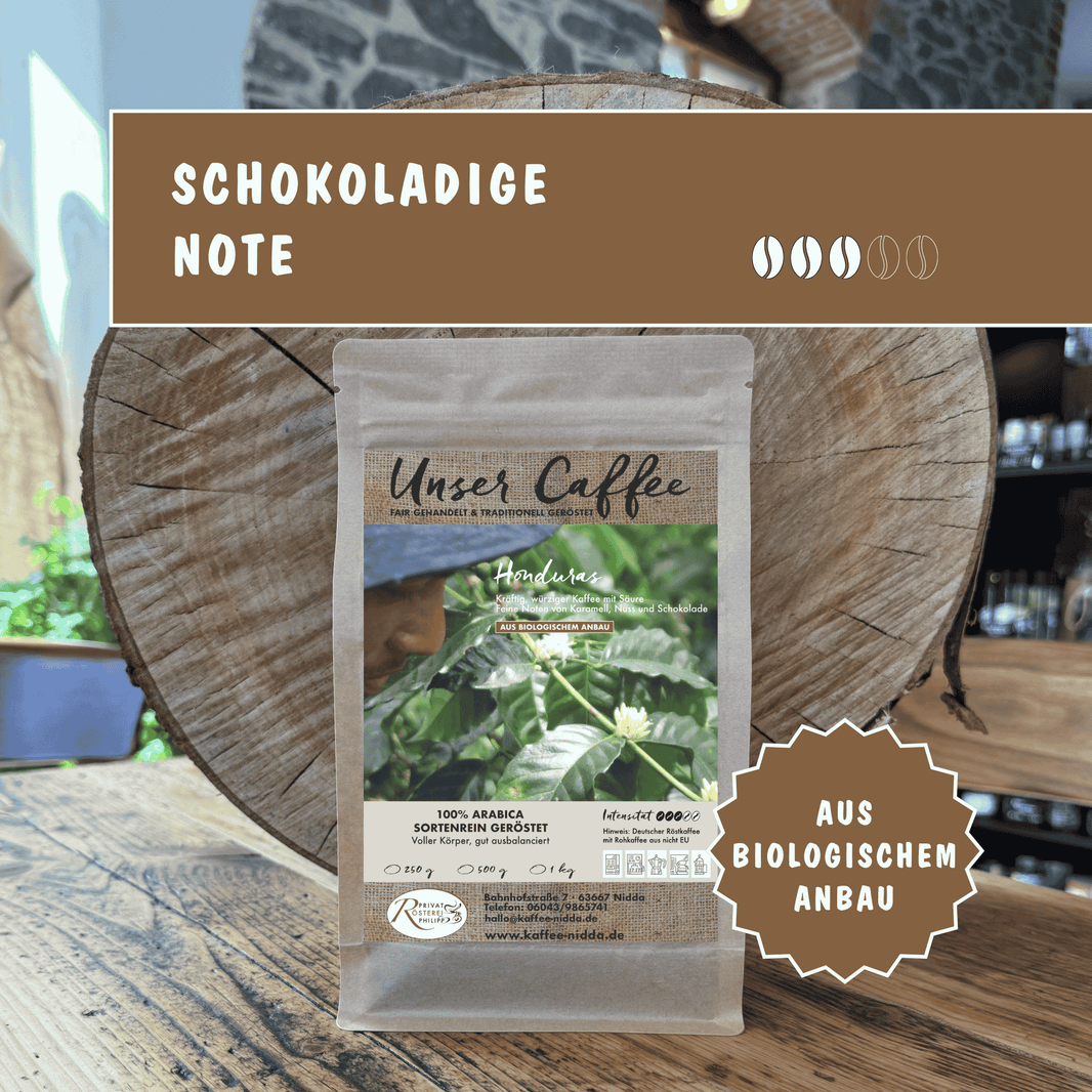 Kaffee aus Honduras · Bohnen aus biologischem Anbau · 100% Arabica