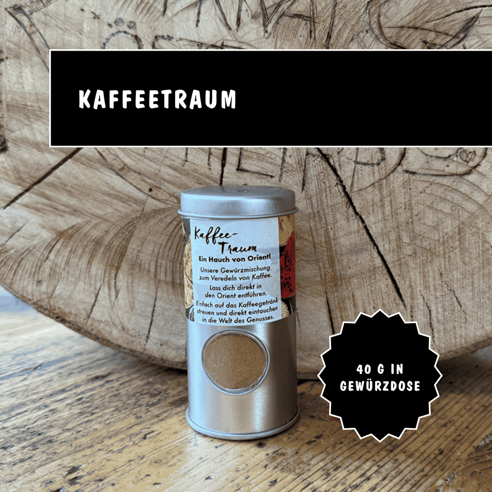 Kaffeetraum Flavor mit Zimt - Privatrösterei Philipp - Gewürz - Metall-Dose mit Zimt-Gewürz, handwerklich hergestellt, hochwertiges kulinarisches Produkt aus Deutschland,.