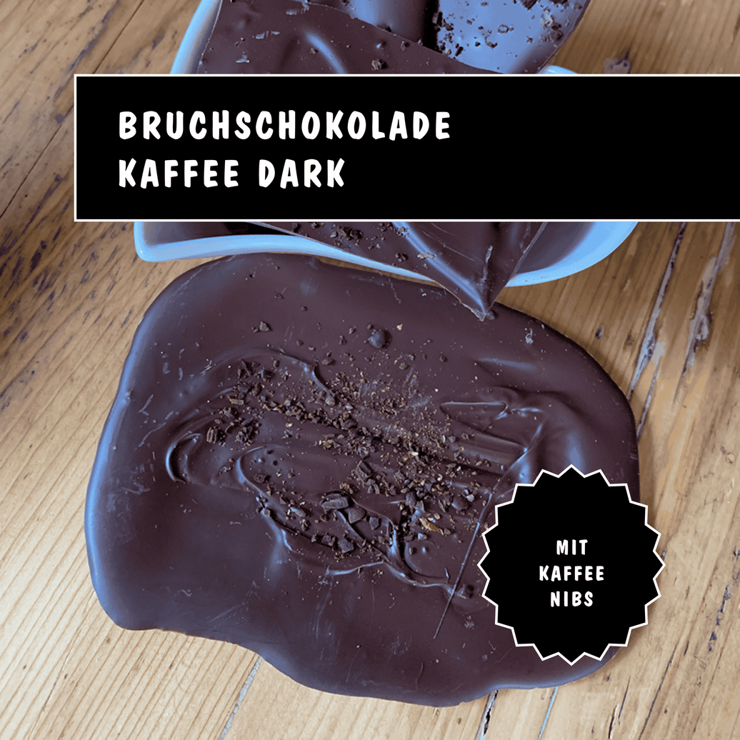 Bruchschokolade Kaffee dark fairtrade und handgefertigt