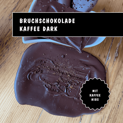 Bruchschokolade Kaffee dark fairtrade und handgefertigt