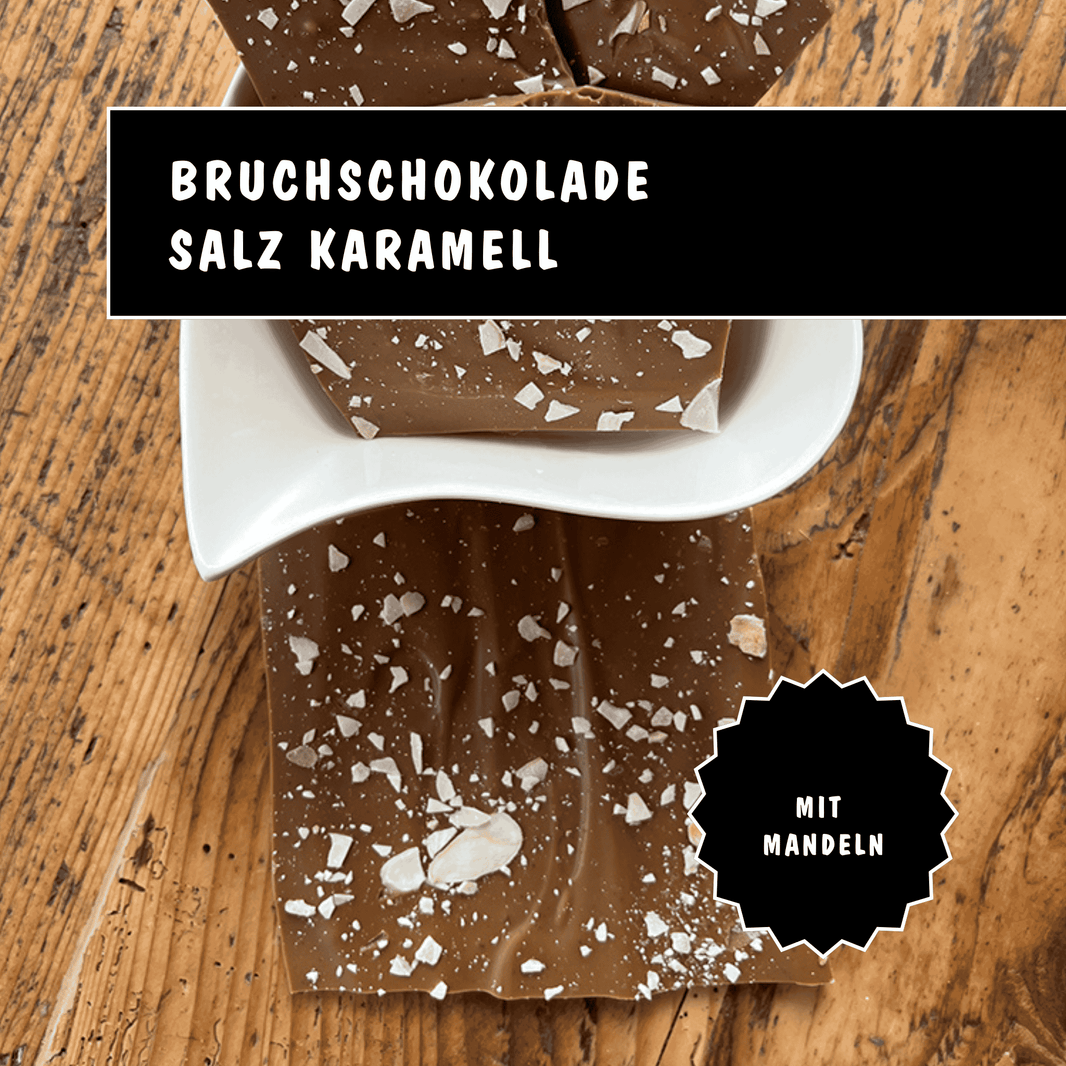 Bruchschokolade Salz-Karamell-Mandel · handgefertigt