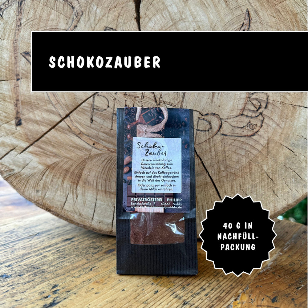 Schokozauber Kaffee Flavor - Privatrösterei Philipp - Gewürz - Schokozauber Kaffee Gewürz in 40g Nachfüllpackung, Premium Handwerk aus Deutschland, kulinarisch